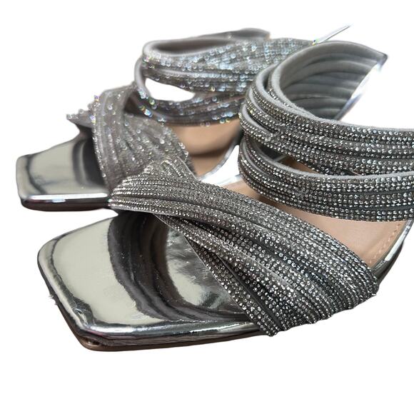 A NEW DAY Tammy Rhinestone Heels Silver - Picture 4 of 5